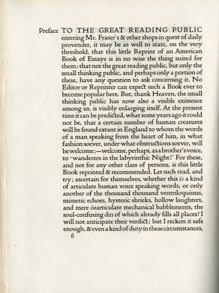 Essays by Ralph Waldo Emerson; With Preface by Thomas Carlyle