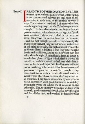 Essays by Ralph Waldo Emerson; With Preface by Thomas Carlyle