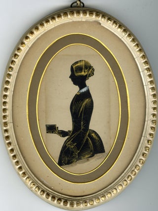 802 Silhouette, Portrait of a Lady holding a Book. William James Hubard, attributed to