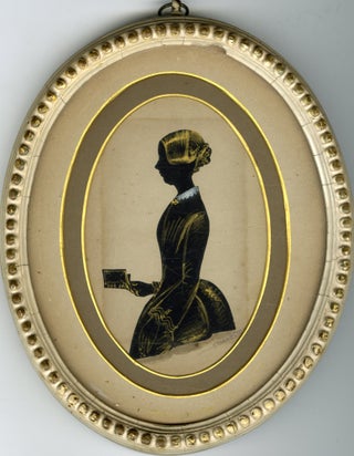 802 Silhouette, Portrait of a Lady holding a Book. William James Hubard, attributed to
