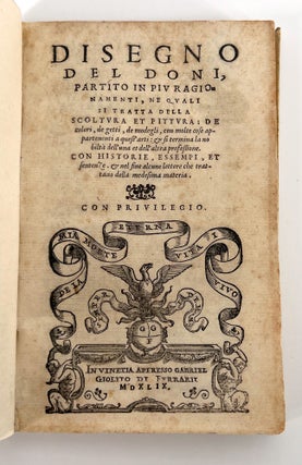 830 Disegno del Doni; Partito in più ragionamenti, ne quali si tratta della scoltura et pittura....