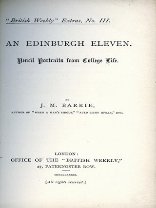 An Edinburgh Eleven; Pencil Portraits from College — "British Weekly" Extras, No. III.