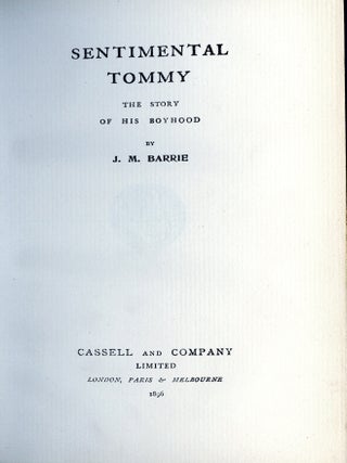 Sentimental Tommy, The Story of His Boyhood