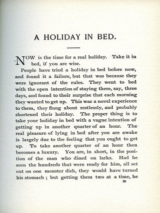 A Holiday in Bed and Other Sketches
