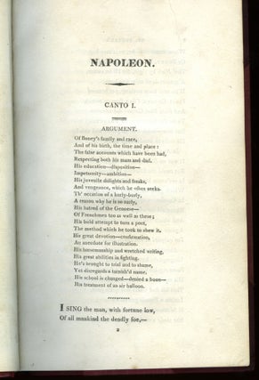 The Life of Napoleon; A Hudibrastic Poem in Fifteen Cantos