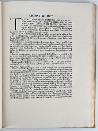 The Cricket on the Hearth; A Fairy Tale of Home by Charles Dickens and seven posthumous illustrations by Hugh Thomson