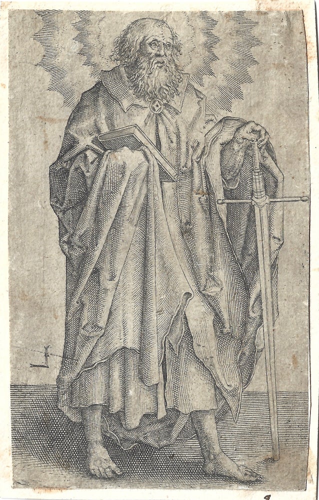891 Saint Paul, from the series of Standing Saints. Lucas Van Leyden, after.