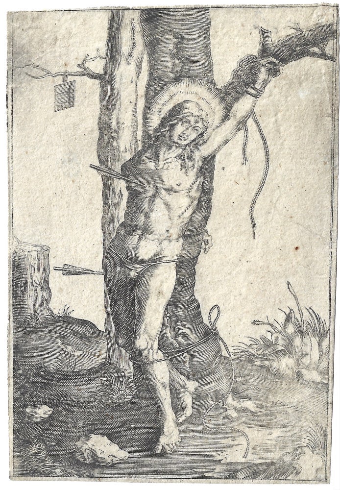 893 St. Sebastian. Lucas Van Leyden, after.