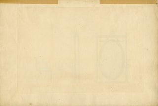 Designs for a Reniassance style mirror and arm chair with a feathered cushion.