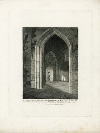 An Interior View of the Porch of the Parish Church St. Alphage; An interior view of the porch of the parish church of St Alphage, London Wall: formerly the chapel of the priory of Elsynge Spital.