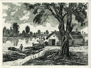 967 Boathouse along the Tisza River; Tiszlapart. Rudolf Blahos