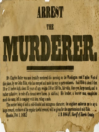 987 Arrest the Murderer ; Harris County, Texas